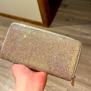 Very cute rhinestone hand purse/ wallet